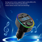 Car Bluetooth MP3 Player Audio FM Transmitter with Ambient Light, MP3 Player