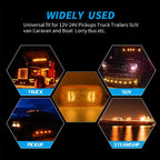 2pcs MK-106 Truck 12LEDs Side Marker Light, MK-106 (Red Light), MK-106 (Yellow Light)