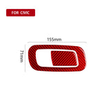 Car Carbon Fiber Storage Box Switch Frame Decorative Sticker for Honda Tenth Generation Civic 2016-2019, Right Drive, Storage Box Switch Frame Right Drive
