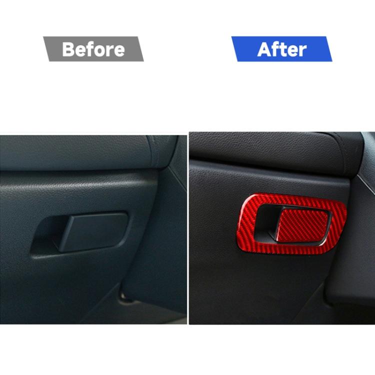 Car Carbon Fiber Storage Box Switch Frame Decorative Sticker for Honda Tenth Generation Civic 2016-2019, Right Drive, Storage Box Switch Frame Right Drive