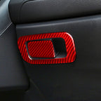 Car Carbon Fiber Storage Box Switch Frame Decorative Sticker for Honda Tenth Generation Civic 2016-2019, Left Drive, Storage Box Switch Frame Left Drive