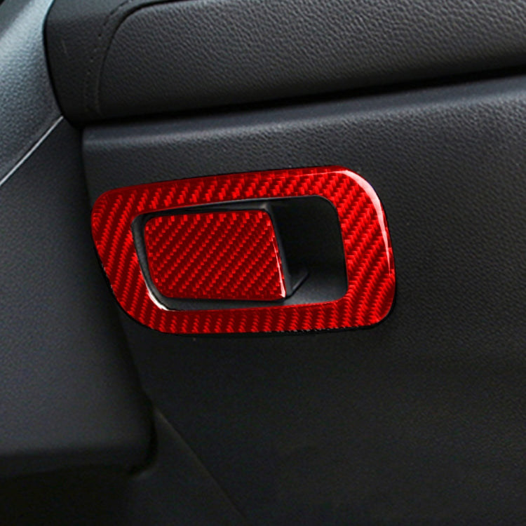 Car Carbon Fiber Storage Box Switch Frame Decorative Sticker for Honda Tenth Generation Civic 2016-2019, Left Drive, Storage Box Switch Frame Left Drive