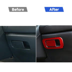 Car Carbon Fiber Storage Box Switch Frame Decorative Sticker for Honda Tenth Generation Civic 2016-2019, Left Drive, Storage Box Switch Frame Left Drive