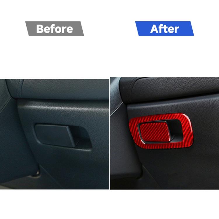 Car Carbon Fiber Storage Box Switch Frame Decorative Sticker for Honda Tenth Generation Civic 2016-2019, Left Drive, Storage Box Switch Frame Left Drive