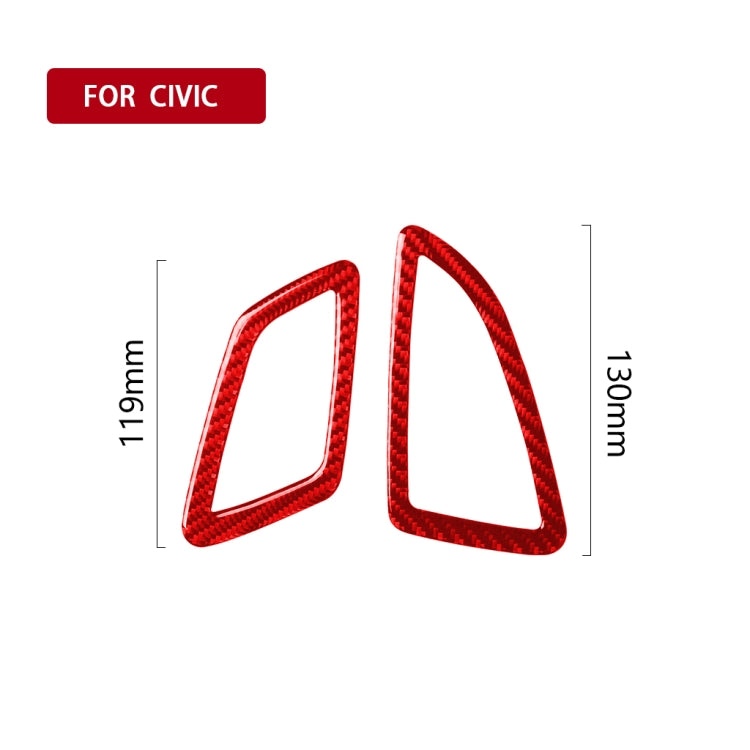 Car Carbon Fiber Dashboard Air Outlet Decorative Sticker for Honda Tenth Generation Civic 2016-2019, Left Drive, Dashboard Air Outlet Left Drive