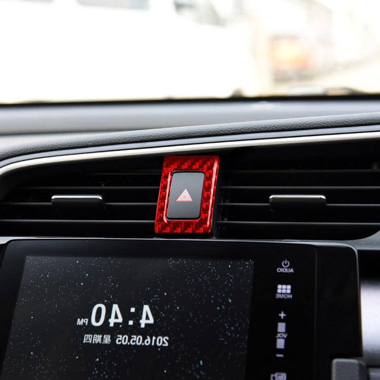 Car Carbon Fiber Double Flash Light Decorative Sticker for Honda Tenth Generation Civic 2016-2019, Right Drive, Double Flash Light  Right Drive