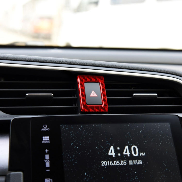 Car Carbon Fiber Double Flash Light Decorative Sticker for Honda Tenth Generation Civic 2016-2019, Left Drive, Double Flash Light Left Drive