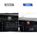 Car Carbon Fiber Double Flash Light Decorative Sticker for Honda Tenth Generation Civic 2016-2019, Left Drive, Double Flash Light Left Drive