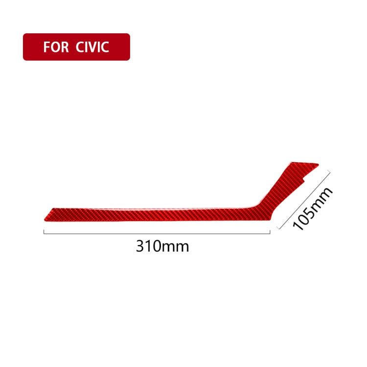Car Carbon Fiber Below the Central Control Air Outlet Decorative Sticker for Honda Tenth Generation Civic 2016-2019, Right Drive, Below the Central Control Air Outlet Right Drive