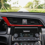 Car Carbon Fiber Below the Central Control Air Outlet Decorative Sticker for Honda Tenth Generation Civic 2016-2019, Left Drive, Below the Central Control Air Outlet Left Drive