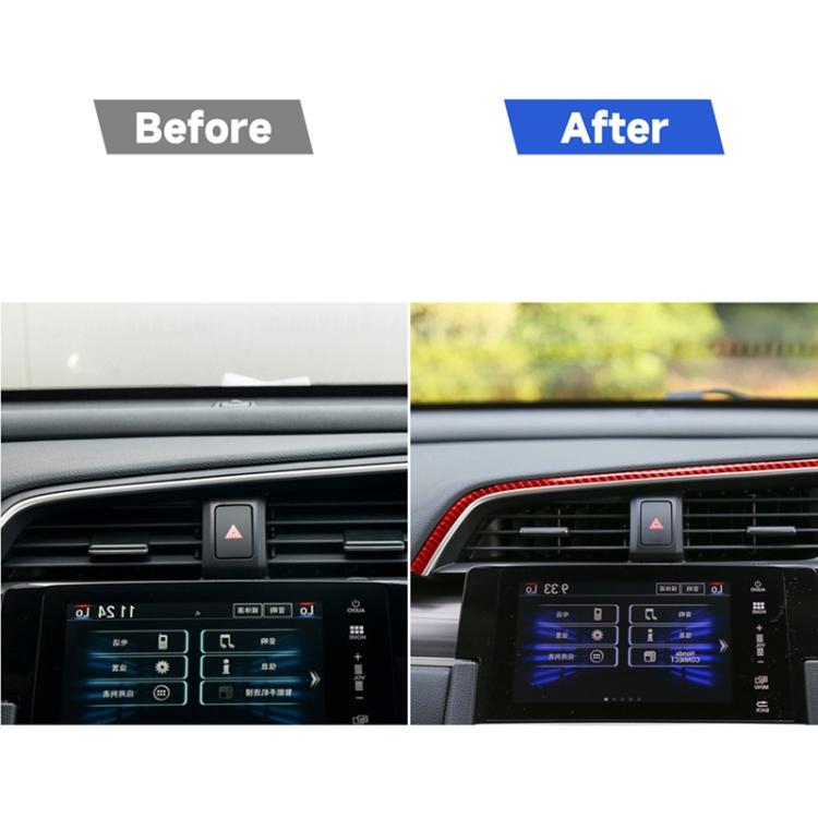 Car Carbon Fiber Above the Central Control Air Outlet Decorative Sticker for Honda Tenth Generation Civic 2016-2019, Right Drive, Above the Central Control Air Outlet Right Drive
