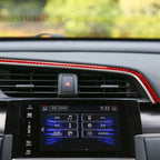 Car Carbon Fiber Above the Central Control Air Outlet Decorative Sticker for Honda Tenth Generation Civic 2016-2019, Left Drive, Above the Central Control Air Outlet Left Drive