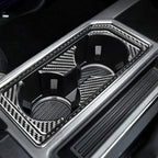 Car Carbon Fiber Front Water Cup Holder Frame Decorative Sticker for Ford F150 2017-2020, Right Drive, Front Water Cup Holder Frame , Right Drive