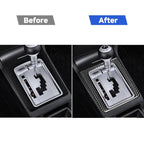 Car Carbon Fiber Gear Position Decorative Sticker for Mitsubishi Lancer-ex / EVO / Fortis 9-10th Generation, Left and Right Drive Universal High-configuration, Gear Position