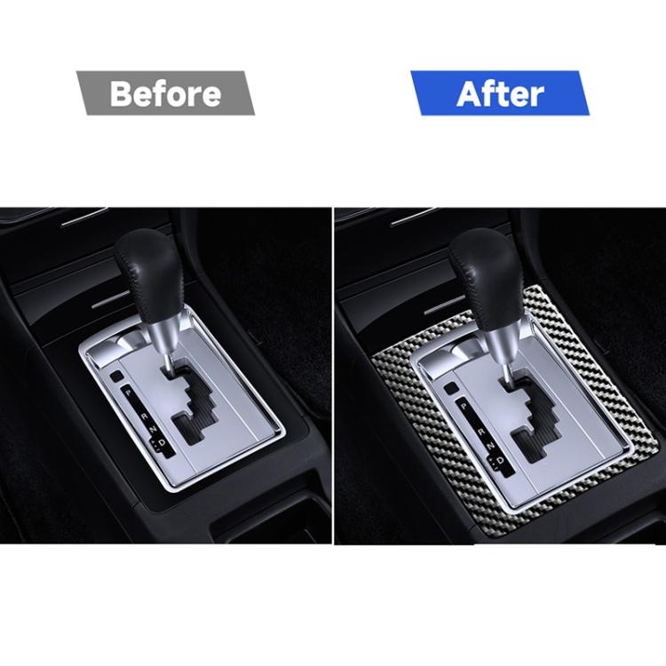 Car Carbon Fiber Manual Gearbox Decorative Sticker for Mitsubishi Lancer EVO (Only GT / GTS) 2010-2015, Left and Right Drive Universal, Manual Gearbox
