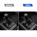 Car Carbon Fiber Manual Gearbox Decorative Sticker for Mitsubishi Lancer EVO (Only GTS) 2008-2015, Left and Right Drive Universal, Manual Gearbox (Only GTS)