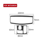Car Carbon Fiber Roof Front Reading Light with Sunroof Decorative Sticker for Mitsubishi Lancer EVO 2008-2015, Left and Right Drive Universal, Roof Front Reading Light with Sunroof