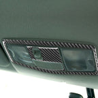Car Carbon Fiber Roof Front Reading Light without Sunroof Decorative Sticker for Mitsubishi Lancer EVO 2008-2015, Left and Right Drive Universal, Roof Front Reading Light without Sunroof