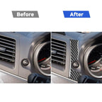 Car Carbon Fiber INFO Button Decorative Sticker for Mitsubishi Lancer EVO 2008-2015, Left Drive, INFO Button