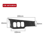Car Carbon Fiber Dimming Control Panel Decorative Sticker for Mitsubishi Lancer EVO 2008-2015, Left Drive, Dimming Control Panel, Left Drive