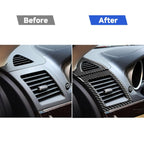 4 PCS Car Carbon Fiber Left and Right Air Outlet Decorative Sticker for Mitsubishi Lancer EVO 2008-2015, Left and Right Drive Universal, Left and Right Air Outlet