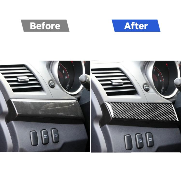2 PCS Car Carbon Fiber Driver Dashboard Panel Decorative Sticker for Mitsubishi Lancer EVO 2008-2015, Left Drive, Driver Dashboard