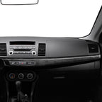 2 PCS Car Carbon Fiber Central Dashboard Panel Decorative Sticker for Mitsubishi Lancer EVO 2008-2015, Left Drive, Central Dashboard
