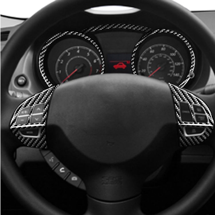 6 PCS Car Carbon Fiber Speedometer + Steering Wheel Buttons Decorative Sticker for Mitsubishi Lancer DE ES GTS 2008-2015, Left and Right Drive Universal, Speedometer + Steering Wheel Buttons