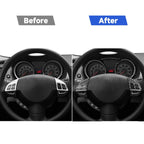 6 PCS Car Carbon Fiber Speedometer + Steering Wheel Buttons Decorative Sticker for Mitsubishi Lancer DE ES GTS 2008-2015, Left and Right Drive Universal, Speedometer + Steering Wheel Buttons
