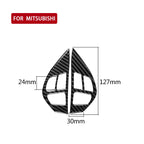 2 PCS Car Carbon Fiber Steering Wheel Buttons Decorative Sticker for Mitsubishi Lancer DE ES GTS 2008-2015, Left and Right Drive Universal, Steering Wheel Button