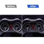 4 PCS Car Carbon Fiber Speedometer Decorative Sticker for Mitsubishi Lancer EVO 2008-2015, Left and Right Drive Universal, Speedometer