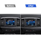 3 PCS Car Carbon Fiber Navigation System Set Decorative Sticker for Mitsubishi Lancer EVO 2008-2015, Left and Right Drive Universal, Navigation System Set