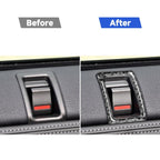 2 PCS Car Carbon Fiber Left and Right Door Lock Decorative Sticker for Nissan GTR R35 2008-2020, Left and Right Drive Universal, Door Lock