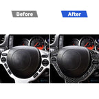 Car Carbon Fiber Steering Wheel Buttons Decorative Sticker for Nissan GTR R35 2008-2016, Left and Right Drive Universal, Steering Wheel Buttons