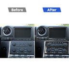 2 PCS Car Carbon Fiber Navigation Instrument Decorative Sticker for Nissan GTR R35 2008-2016, Left Drive, Navigation Instrument, Left Drive