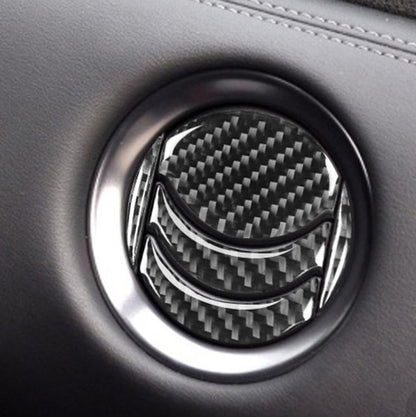 20 PCS Car Carbon Fiber Central Air Outlet Decorative Sticker for Nissan GTR R35 2008-2016, Left and Right Drive Universal, 20 PCS Central Air Outlet