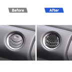 5 PCS Car Carbon Fiber Central Air Outlet Decorative Sticker for Nissan GTR R35 2008-2016, Left and Right Drive Universal, Central Air Outlet