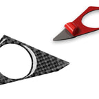 2 PCS Car Carbon Fiber Door Horn Decorative Sticker for Nissan GTR R35 2008-2020, Left and Right Drive Universal, Door Horn