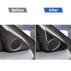 2 PCS Car Carbon Fiber Door Horn Decorative Sticker for Nissan GTR R35 2008-2020, Left and Right Drive Universal, Door Horn