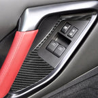 2 PCS Car Carbon Fiber Window Lift Defogger Panel Decorative Sticker for Nissan GTR R35 2008-2016, Left and Right Drive Universal, Window Lift Defogger Panel