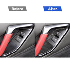 2 PCS Car Carbon Fiber Window Lift Defogger Panel Decorative Sticker for Nissan GTR R35 2008-2016, Left and Right Drive Universal, Window Lift Defogger Panel
