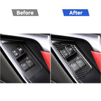 2 PCS Car Carbon Fiber Window Lift Defogger Button Decorative Sticker for Nissan GTR R35 2008-2016, Right Drive, Window Lift Defogger Button, Right Drive