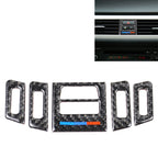 5 PCS Low Matching Carbon Fiber Car Air Outlet Decorative Sticker for BMW E90 / E92 / E93 2005-2012, Low Matching Air Outlet