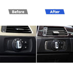 Carbon Fiber Car Headlight Switch Decorative Sticker for BMW E90 / E92 / E93 2005-2012, Headlight   Switch