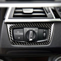 Carbon Fiber Car Headlight Switch Decorative Sticker for BMW F30 2013-2017 / F34 2013-2017, Headlight  Switch