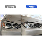 1 Pairs Carbon Fiber Car Lamp Eyebrow Decorative Sticker for BMW F30 2013-2015, Lamp Eyebrow