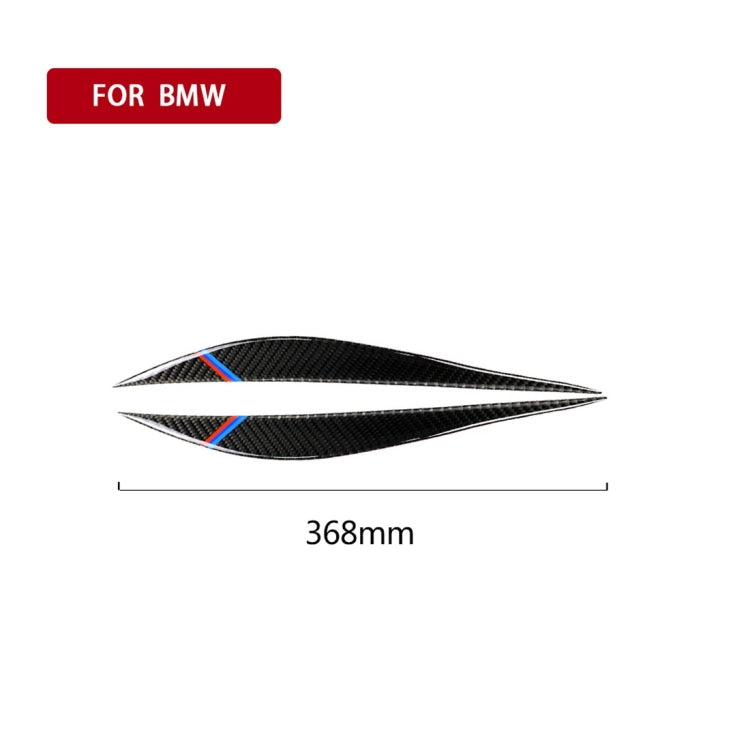 1 Pairs Three Color Carbon Fiber Car Lamp Eyebrow Decorative Sticker for BMW F30 2013-2015, Lamp Eyebrow(Three Color)