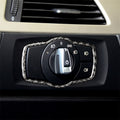 Carbon Fiber Car Headlight Switch Decorative Sticker for BMW E90 / E92 / E93 2005-2012 / 320i / 325i, Thin Version, Headlight Switch