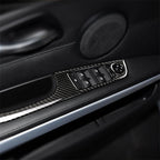 4 PCS Carbon Fiber Car Left Driving Lifting Panel Decorative Sticker with Folding for BMW E90 / 320i / 325i, Diameter: 35.8cm, Diameter: 35.8cm