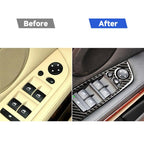4 PCS Carbon Fiber Car Left Driving Lifting Panel Decorative Sticker with Folding for BMW E90 / 320i / 325i, Diameter: 35.8cm, Diameter: 35.8cm